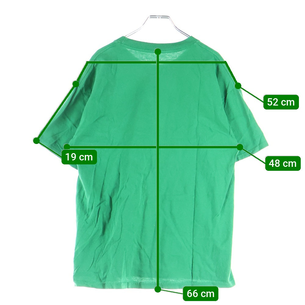 NO BRAND(ノーブランド) Christmas Story プリント 半袖カットソーTシャツ グリーン