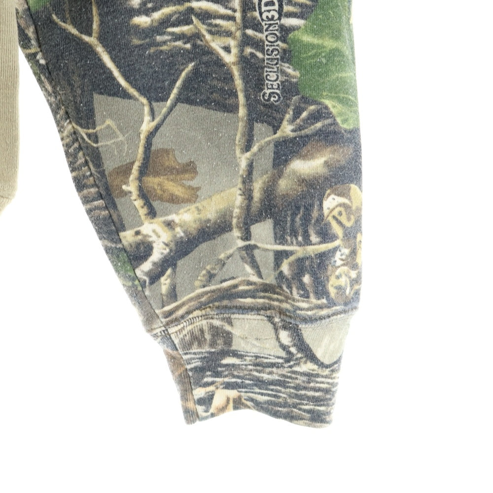 cabela's(カベラス) 袖リアルツリー クルーネック スウェット ブラウン