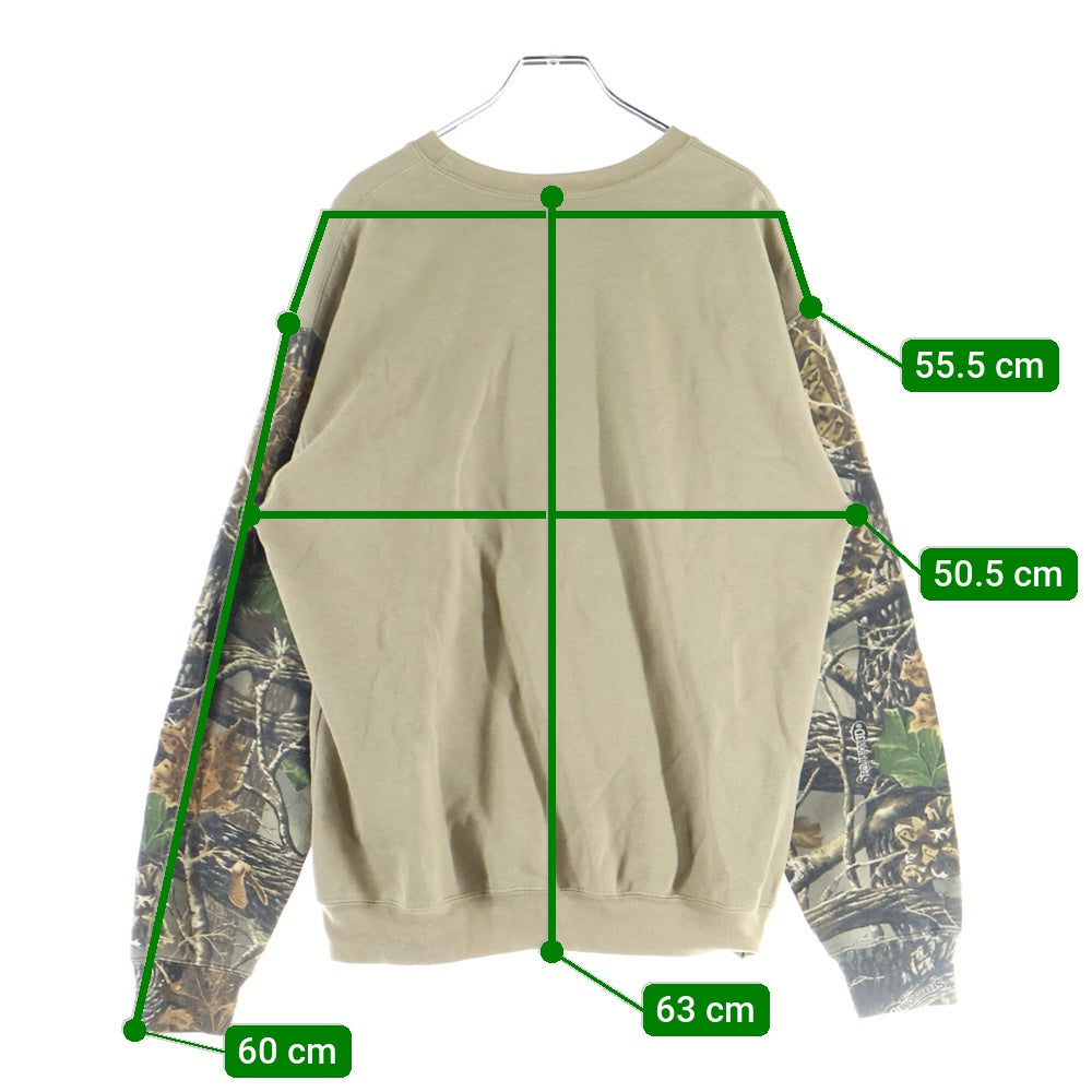 cabela's(カベラス) 袖リアルツリー クルーネック スウェット ブラウン