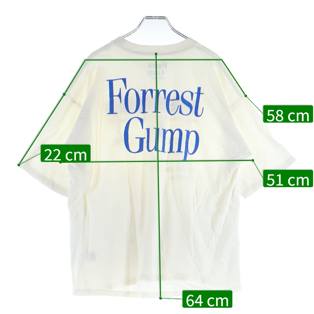 NO BRAND(ノーブランド) Forrest Gump フォレスト・ガンプ 両面プリント 半袖カットソーTシャツ ホワイト