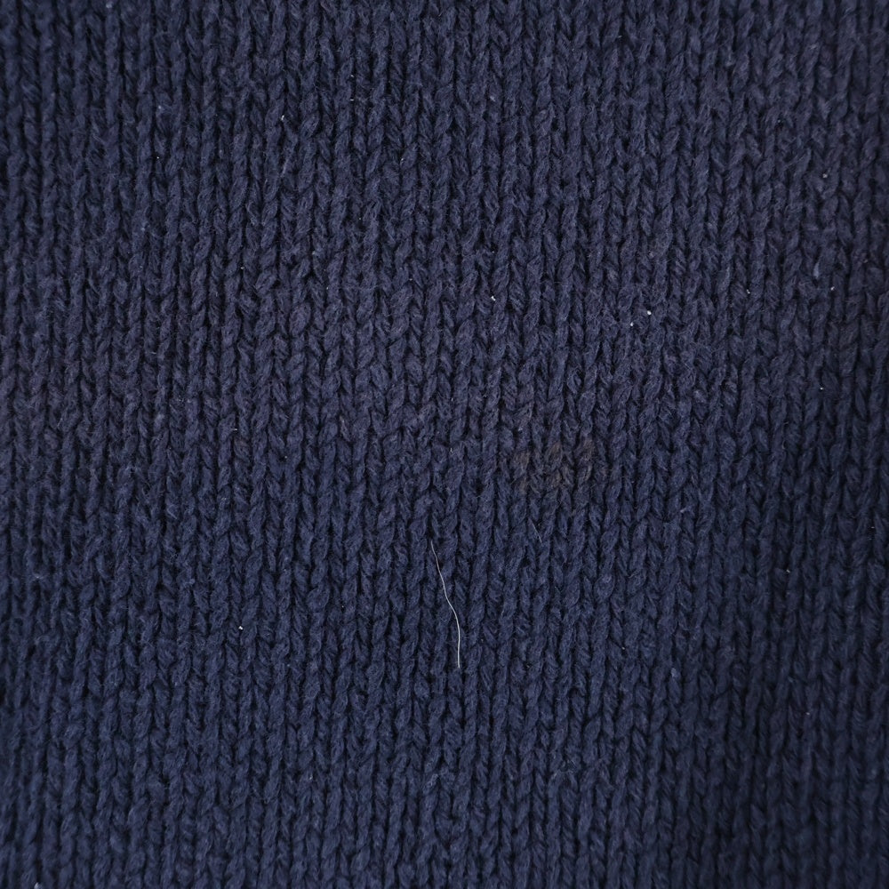 POLO RALPH LAUREN(ポロラルフローレン) スモールポニー刺繍 クルーネック コットン ケーブルニット セーター ネイビー