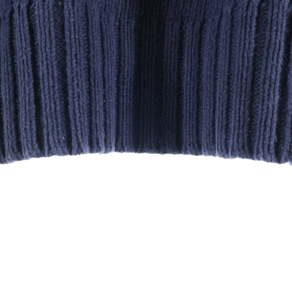 POLO RALPH LAUREN(ポロラルフローレン) スモールポニー刺繍 クルーネック コットン ケーブルニット セーター ネイビー