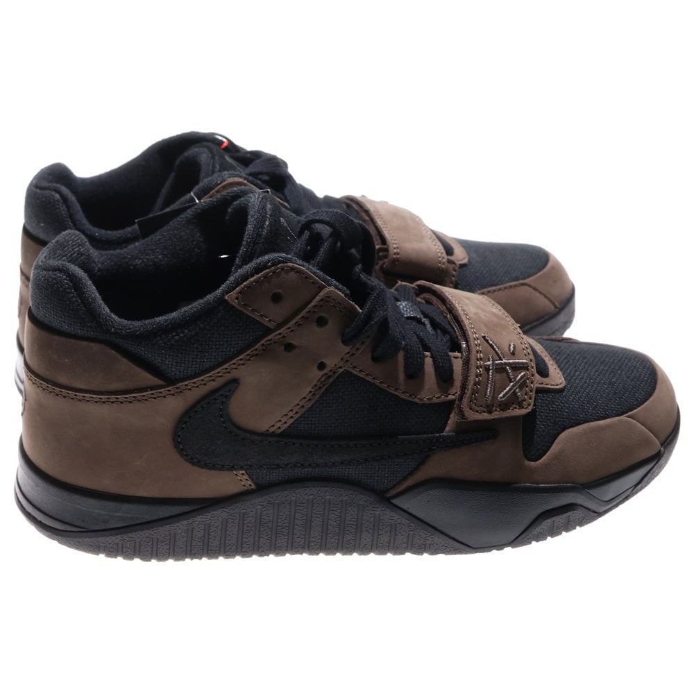 NIKE(ナイキ) ×TAVIS SCOTT JORDAN JUMPMAN JACK TR CJ1 T-REXX トラヴィス スコット ジョーダン ジャンプマンジャック ハイカットスニーカー ブラウン US9/27cm FZ8117-204