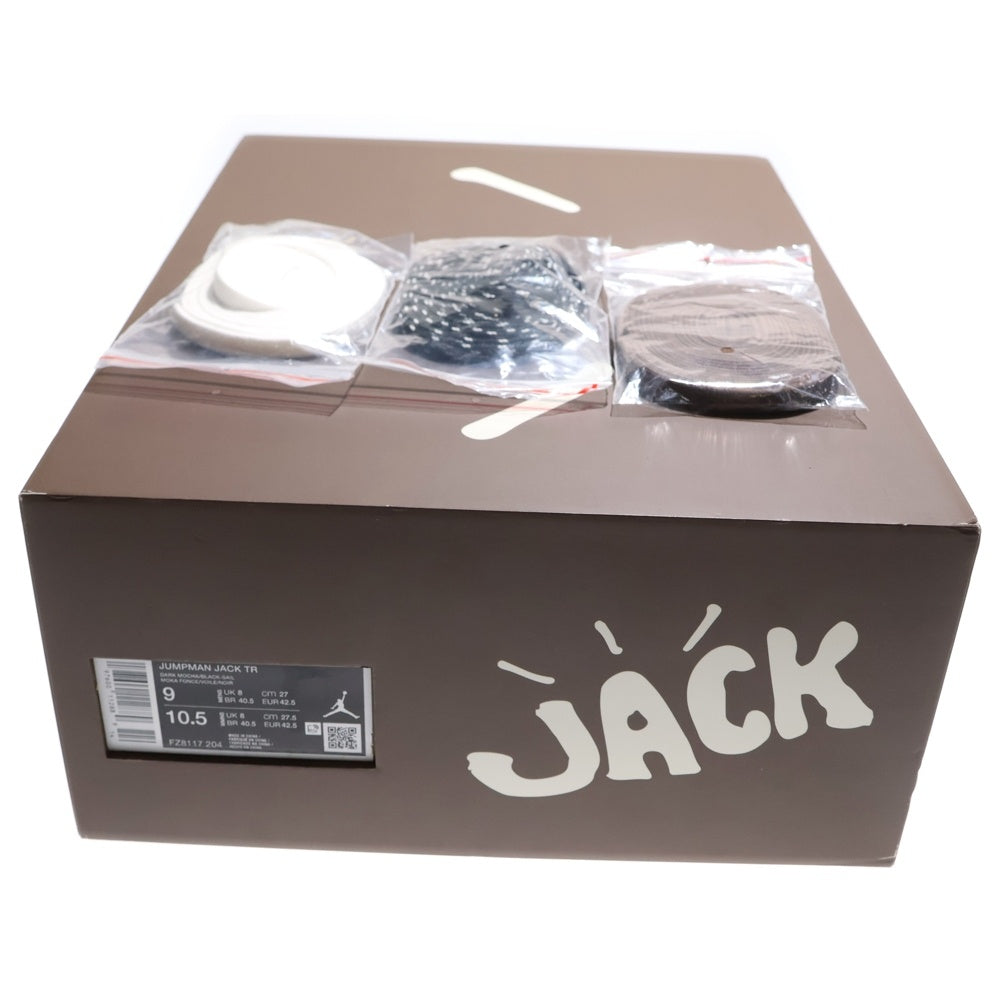 NIKE(ナイキ) ×TAVIS SCOTT JORDAN JUMPMAN JACK TR CJ1 T-REXX トラヴィス スコット ジョーダン ジャンプマンジャック ハイカットスニーカー ブラウン US9/27cm FZ8117-204