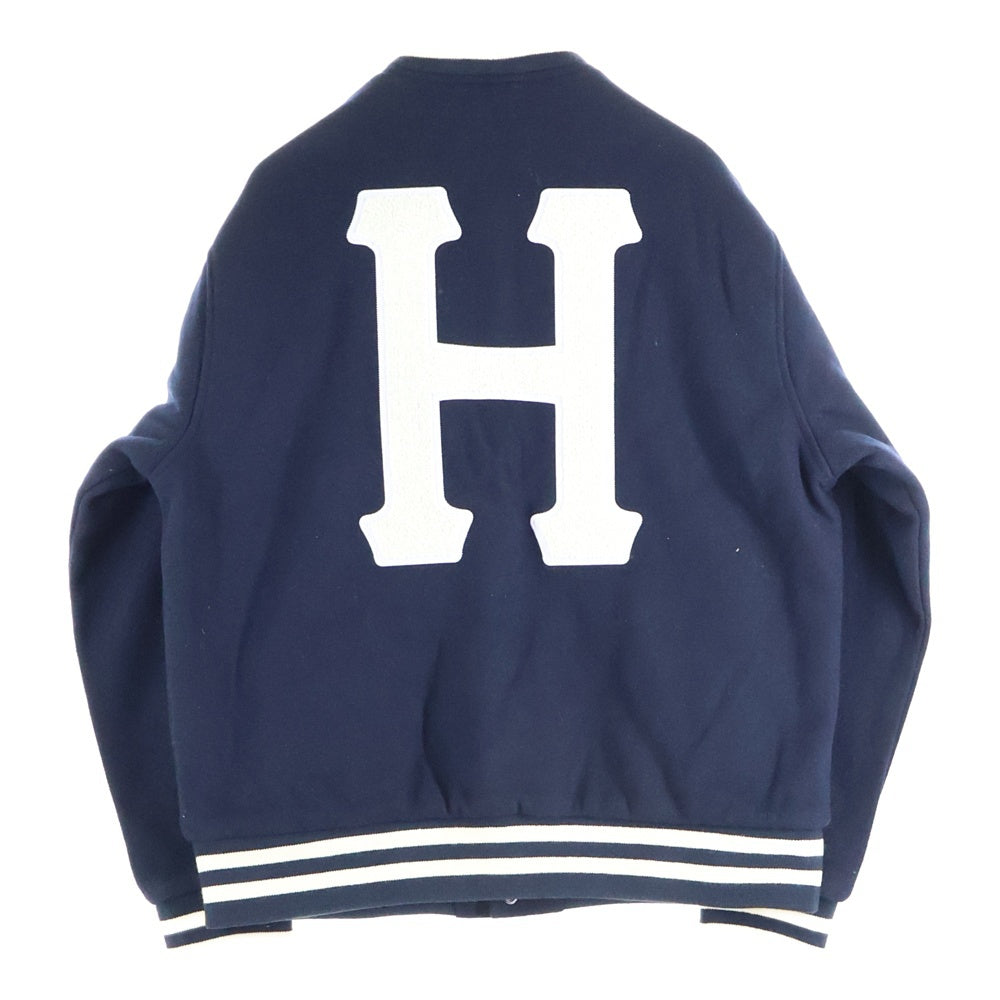 HUF(ハフ) 20 YEAR CLASSIC H VARSITY JACKET 20周年 クラシック H バーシティ スタジアムジャケット スタジャン ブラック JK00368
