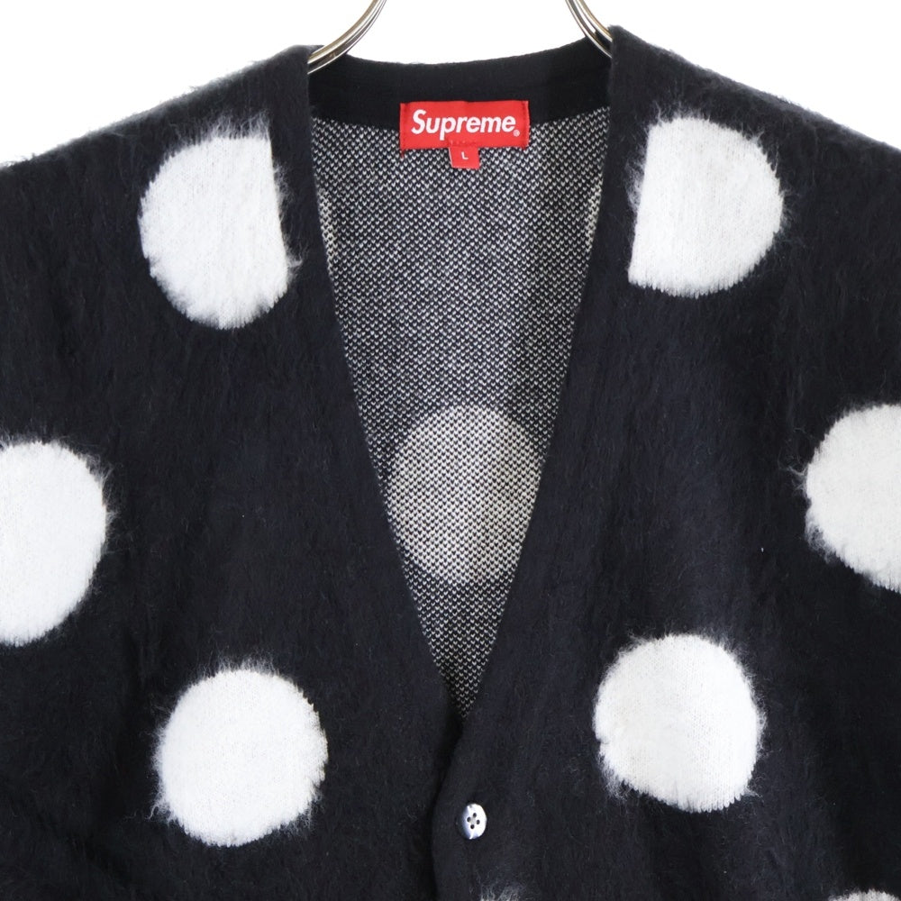 SUPREME(シュプリーム) 20SS Brushed Polka Dot Cardigan ブラッシュド ポルカドット カーディガン ブラック