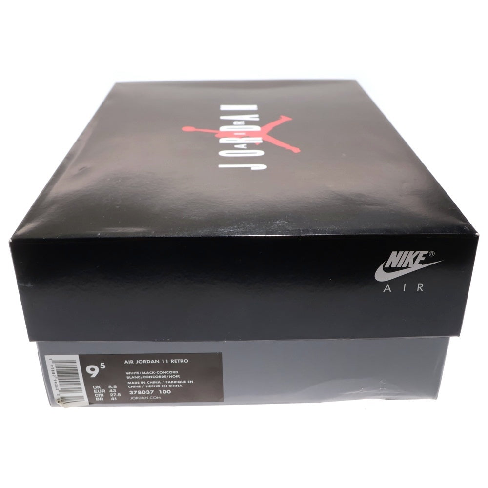 NIKE(ナイキ) AIR JORDAN 11 RETRO CONCORD エアジョーダン 11 レトロ コンコルド ハイカットスニーカー ブラック/ホワイト US9.5/27.5cm 378037-100