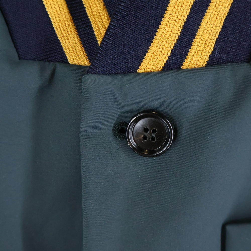 Dior HOMME(ディオールオム) 襟ストライプ ナイロンジャケット ブルゾン グリーン 533C229A3189