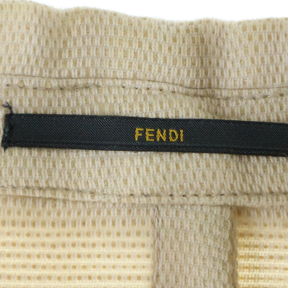 FENDI(フェンディ) ジュート混 ダブルブレスト ジャケット ベージュ FJ0513 HJ3