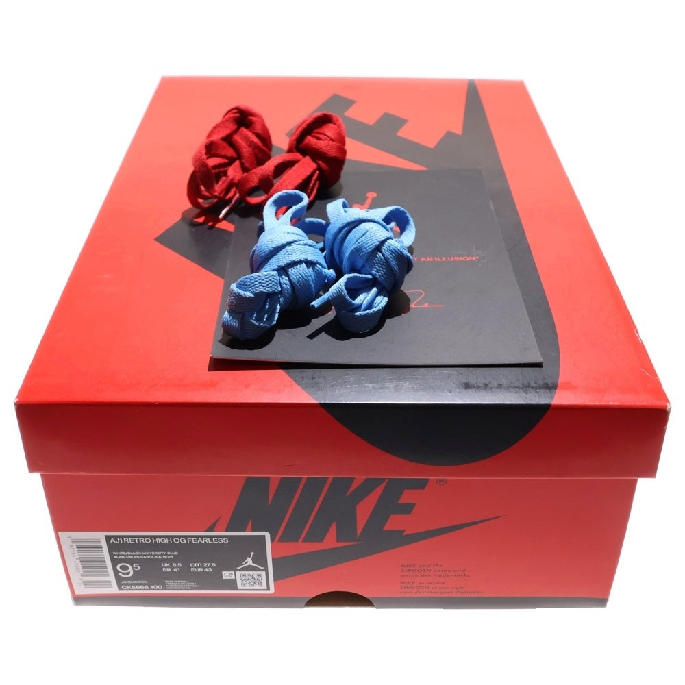 NIKE(ナイキ) AIR JORDAN1 HIGH OG FEARLESS エアジョーダン1 ハイ フィアレス ハイカットスニーカー レッド/ブルー US9.5/27.5cm CK5666-100