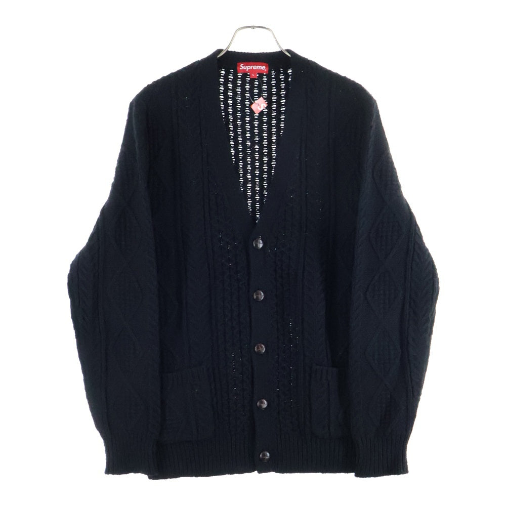 SUPREME(シュプリーム) 16AW Cable Knit Cardigan ケーブルニット カーディガン ブラック