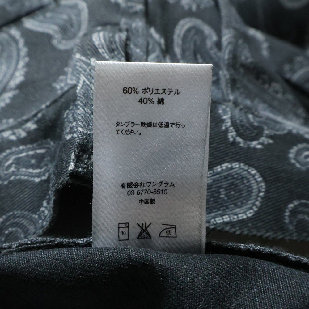 SUPREME(シュプリーム) 13AW Paisley Work Pant ペイズリー柄 コットン ワークパンツ ブラック