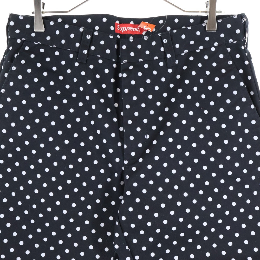SUPREME(シュプリーム) 18AW Work Pant Polka Dot ポルカドット ワークパンツ ブラック/ホワイト