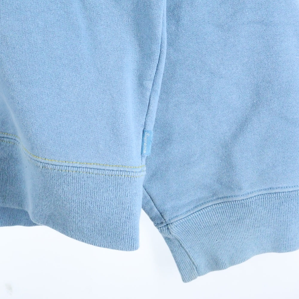 SUPREME(シュプリーム) 18AW Split Crewneck Sweatshirt Mustard スプリット ロゴ クルーネック スウェット トレーナー マスタード/ブルー