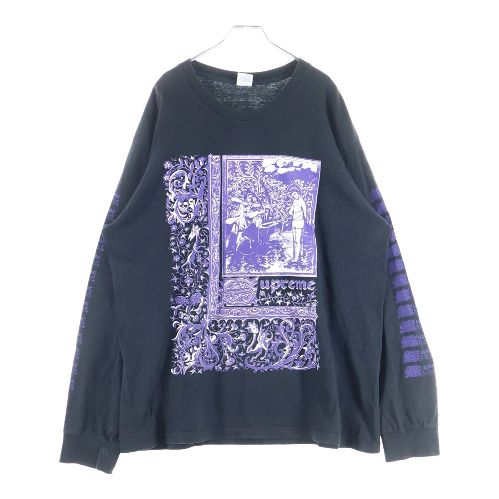 SUPREME(シュプリーム) 24SS Saint Sebastian L/S Tee セイント セバスチャン クルーネック 長袖Tシャツ カットソー ロンT ブラック