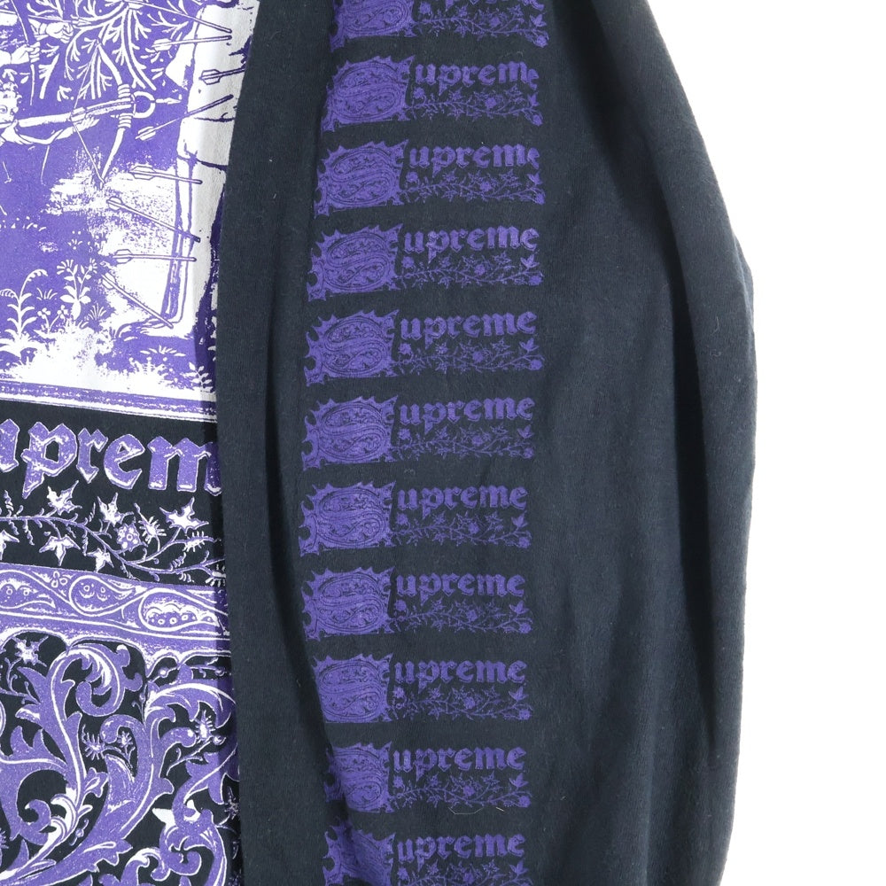 SUPREME(シュプリーム) 24SS Saint Sebastian L/S Tee セイント セバスチャン クルーネック 長袖Tシャツ カットソー ロンT ブラック