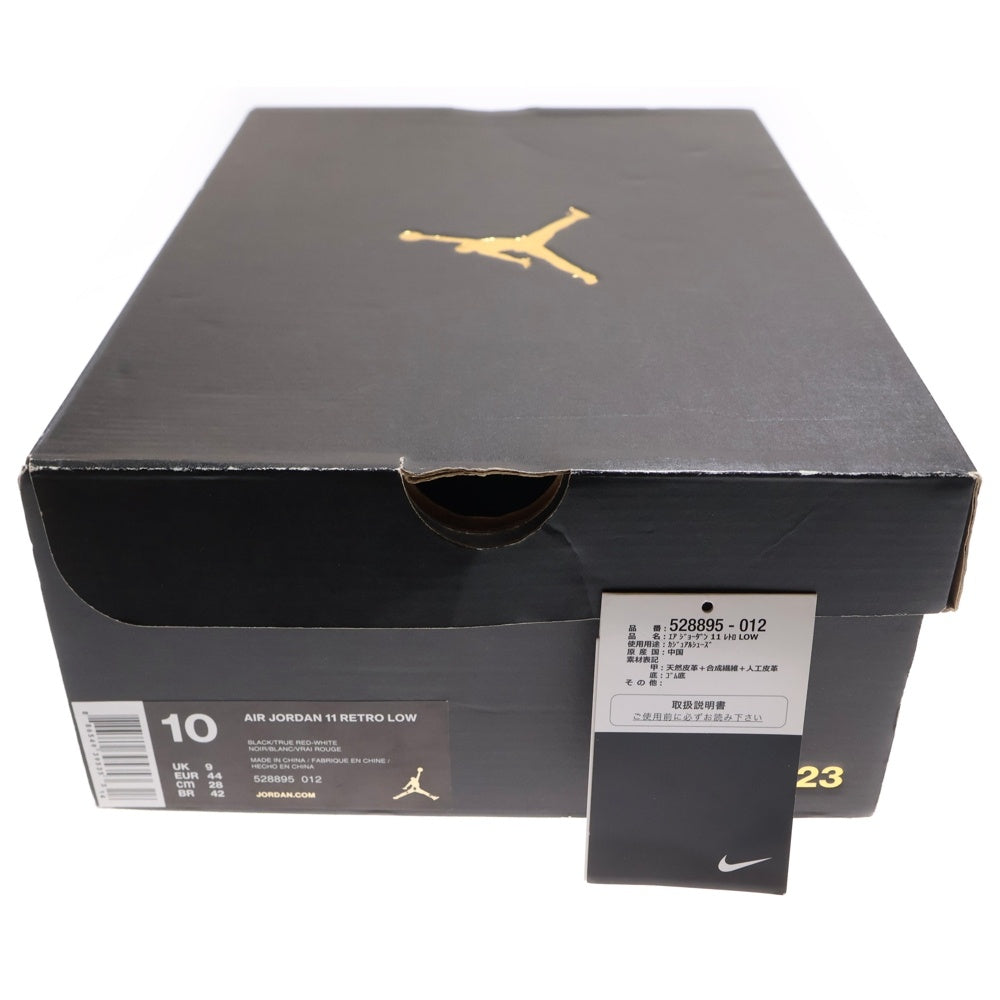NIKE(ナイキ) AIR JORDAN 11 RETRO LOW BRED エアジョーダン レトロ ブレッド ローカットスニーカー ブラック/レッド US10/28cm 528895-012