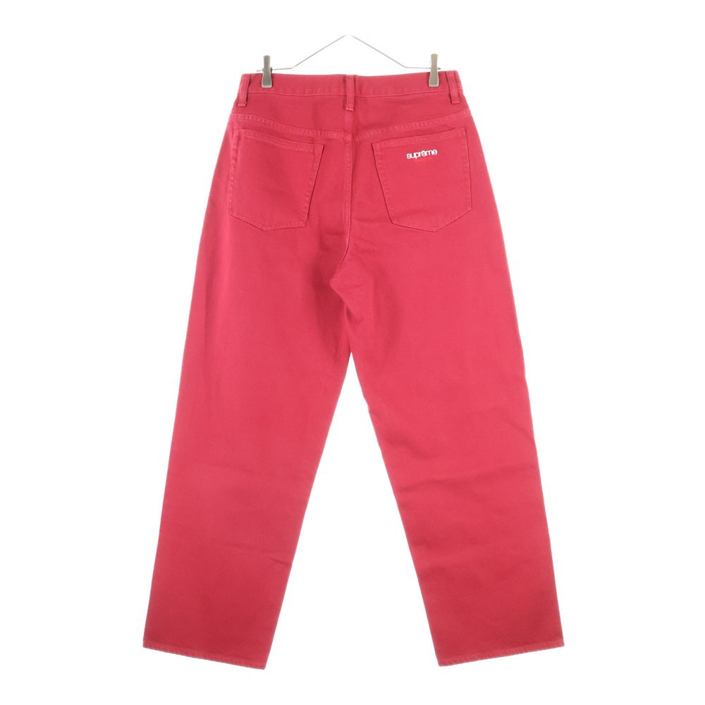 SUPREME(シュプリーム) 25AW Baggy Jean クラシックロゴ刺繍 バギー ジーン デニムパンツ レッド