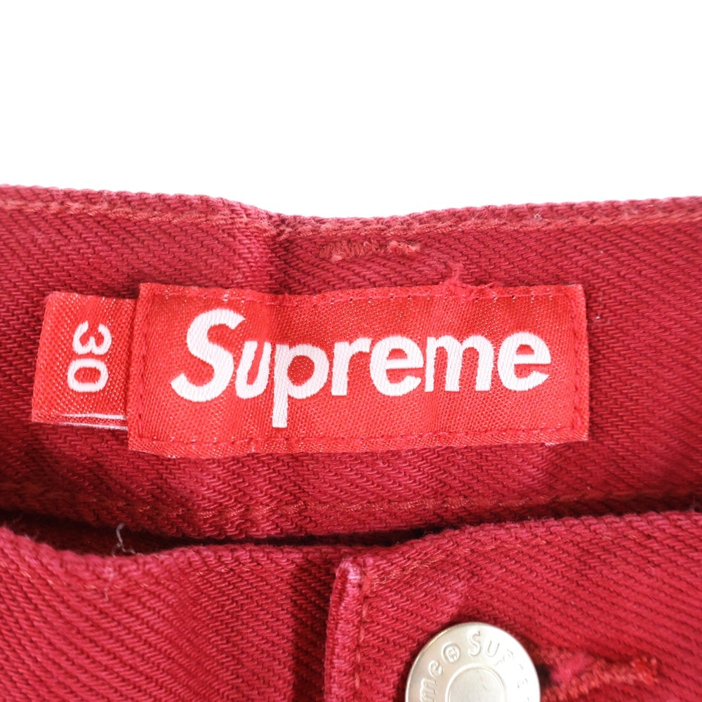SUPREME(シュプリーム) 25AW Baggy Jean クラシックロゴ刺繍 バギー ジーン デニムパンツ レッド