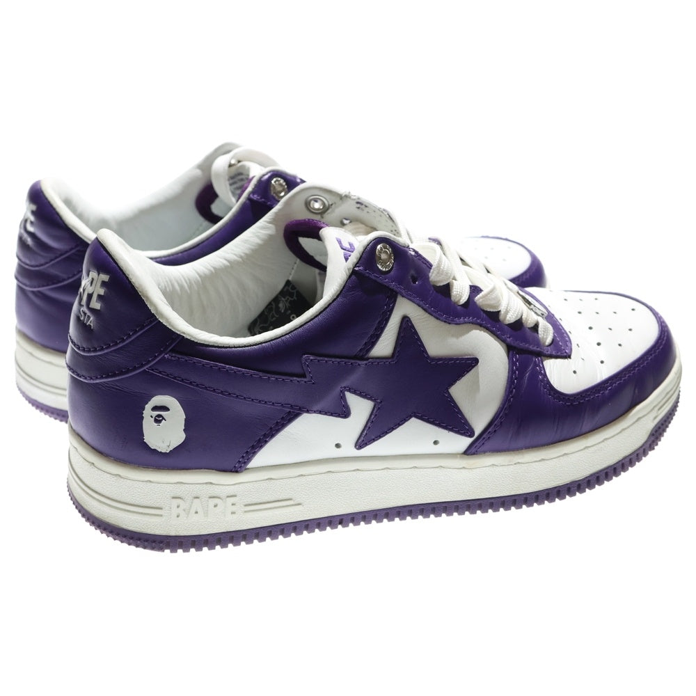 A BATHING APE(アベイシングエイプ) BAPESTA ベイプスタ ローカットスニーカー US8/26cm パープル