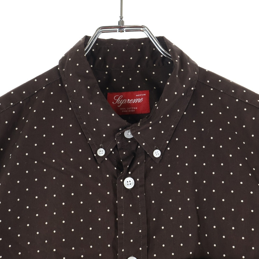 SUPREME(シュプリーム) Polka Dot Denim Shirt ポルカドット 長袖シャツ ブラウン