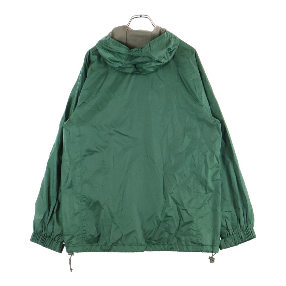 STUSSY(ステューシー) 90s 紺タグ付き 胸ロゴプリント 裏地メッシュ ナイロン フルジップ フーデッド ジャケット