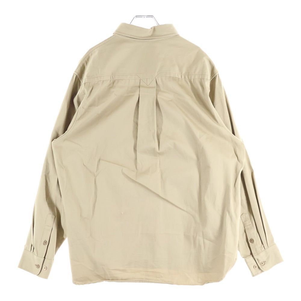 KENZO(ケンゾー) ロゴ刺繍 チノプルオーバー長袖シャツ ベージュ FA65CH4401LE