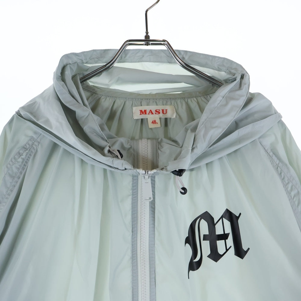 MASU(エムエーエスユー) 23AW NYLON HOODED JACKET ジップアップナイロンジャケット フーディー グレー MFFW-BL0923