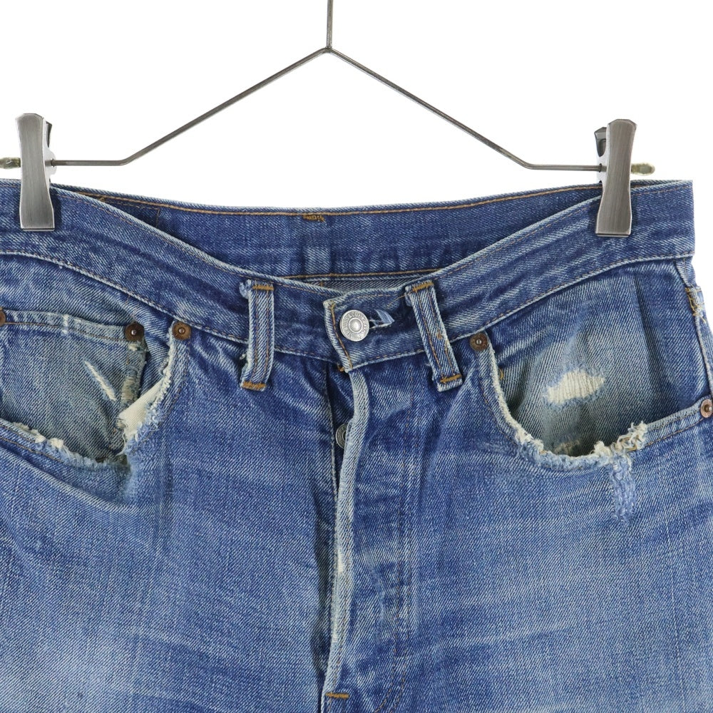 Levi's(リーバイス) 70s 501 ビッグE 後期 ボタン裏6 赤耳 不均等V デニムパンツ インディゴ