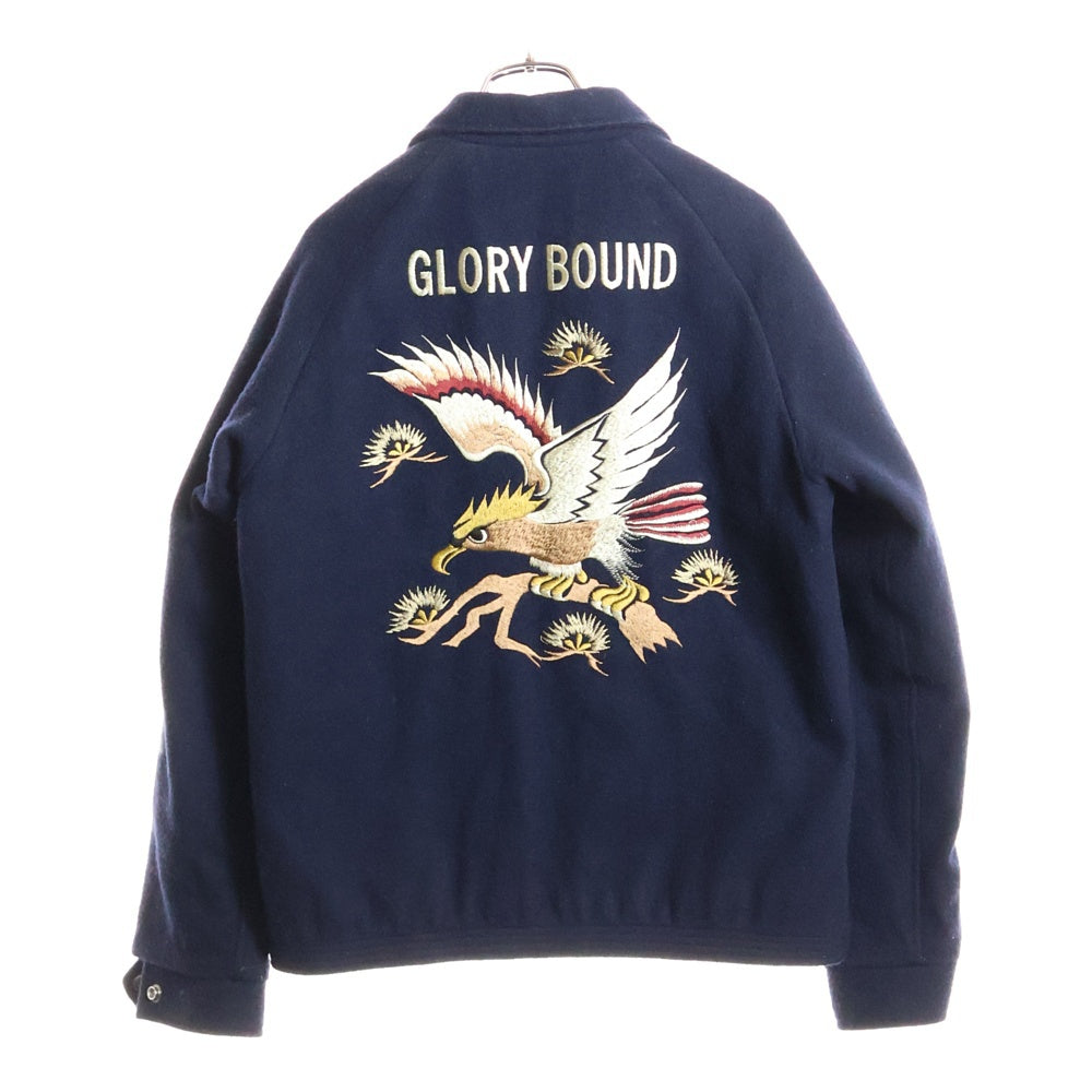 COOTIE(クーティー) 15AW Souvenir Work Jacket スーベニア 刺繍 裏地キルティング ウール ワークジャケット ネイビー