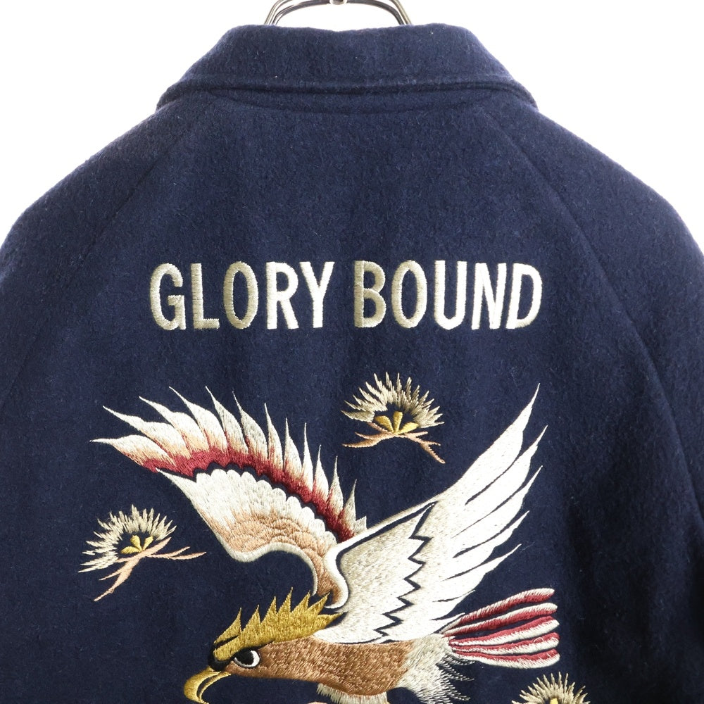 COOTIE(クーティー) 15AW Souvenir Work Jacket スーベニア 刺繍 裏地キルティング ウール ワークジャケット ネイビー