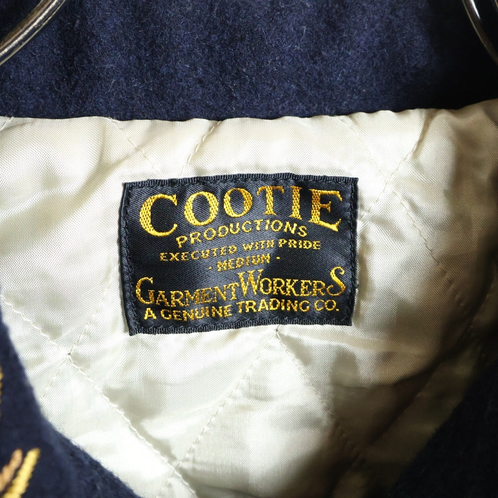 COOTIE(クーティー) 15AW Souvenir Work Jacket スーベニア 刺繍 裏地キルティング ウール ワークジャケット ネイビー