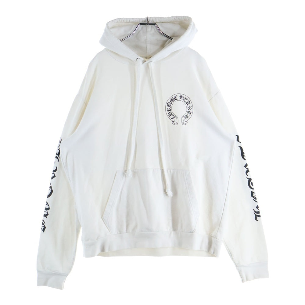 CHROME HEARTS(クロムハーツ) ×MATTY BOY Chomper Horseshoe Hoodie マッティボーイ チョンパーホースシュー スウェットプルオーバーフーディーパーカー ホワイト