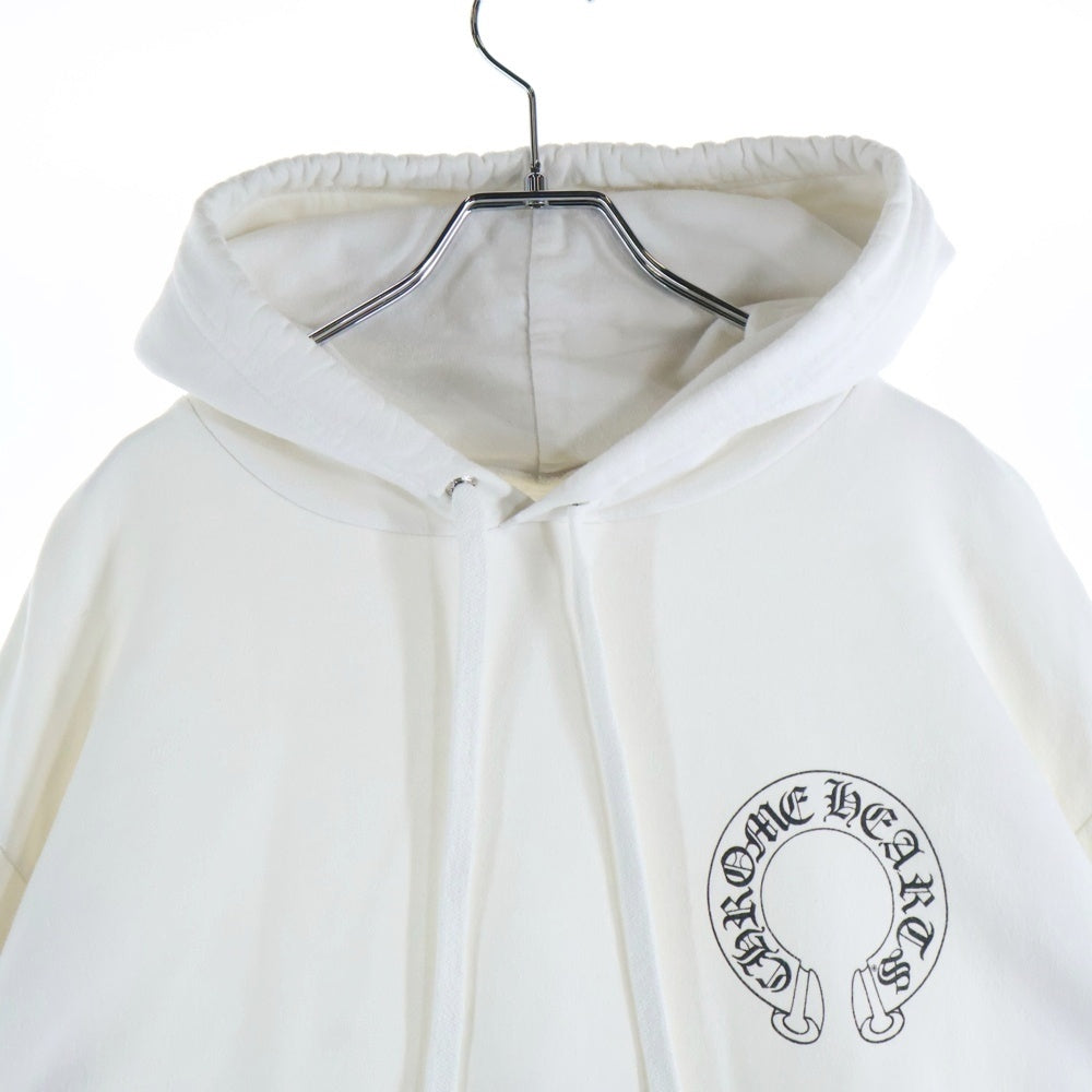 CHROME HEARTS(クロムハーツ) ×MATTY BOY Chomper Horseshoe Hoodie マッティボーイ チョンパーホースシュー スウェットプルオーバーフーディーパーカー ホワイト