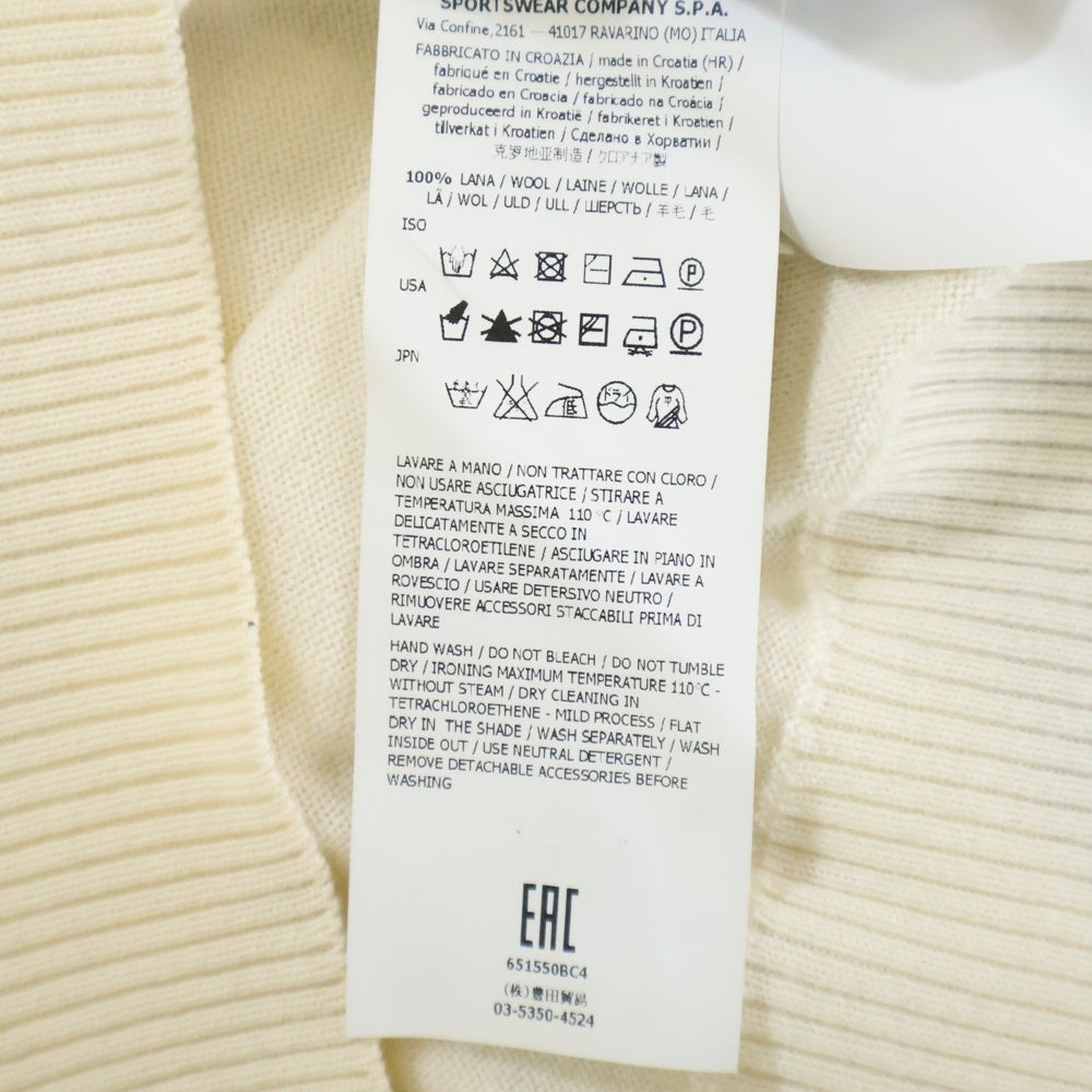 STONE ISLAND(ストーンアイランド) 16AW CREWNECK SWEATER クルーネック ウール 長袖ニットセーター アイボリー 651550BC4