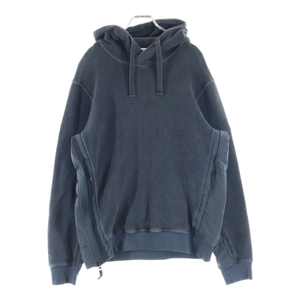 STONE ISLAND(ストーンアイランド) ナイロン切替 サイドジップアップ プルオーバー パーカー チャコール 671564038