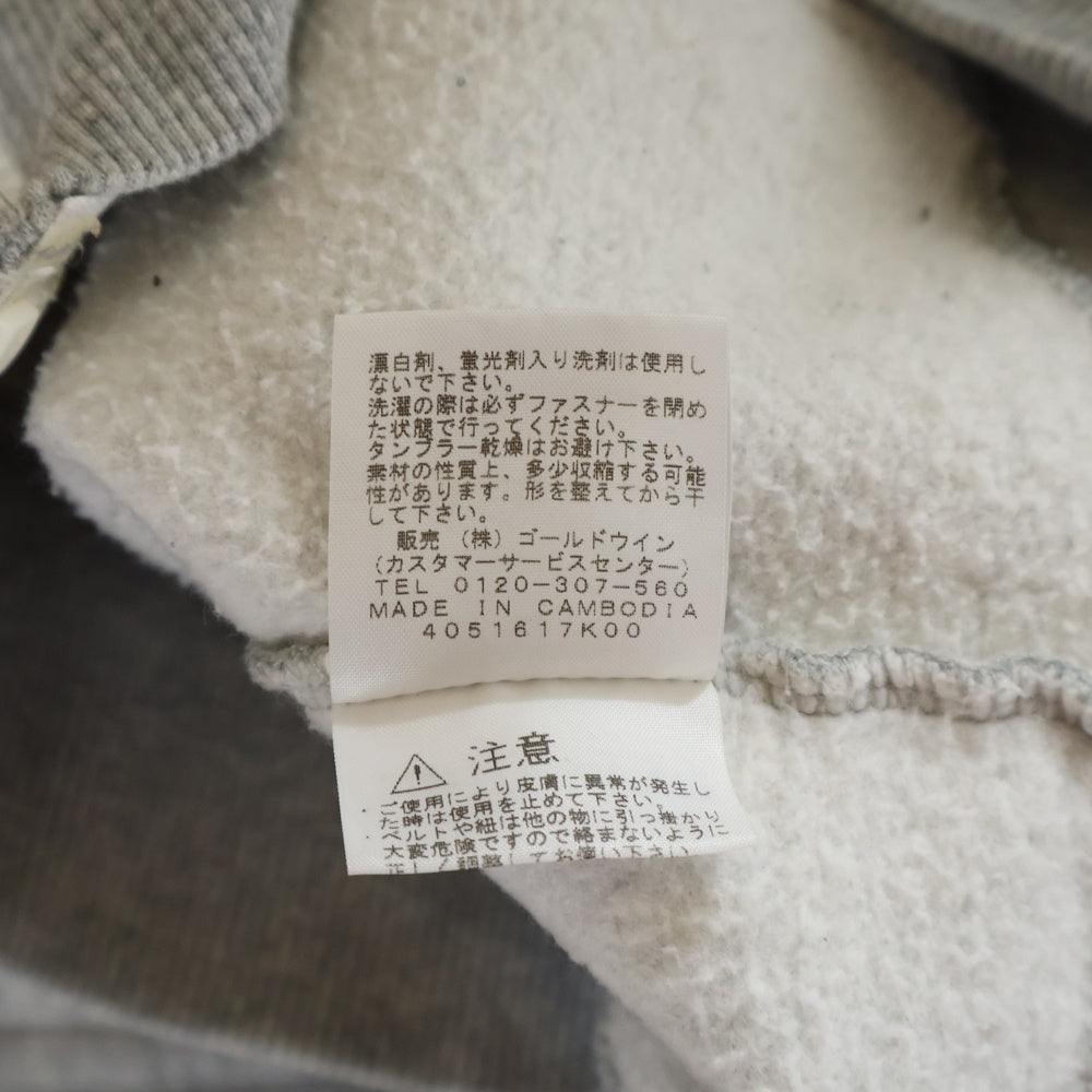 THE NORTH FACE(ザノースフェイス) フード ロゴ刺繍 リアビュー フルジップ フーディグレー NT61440