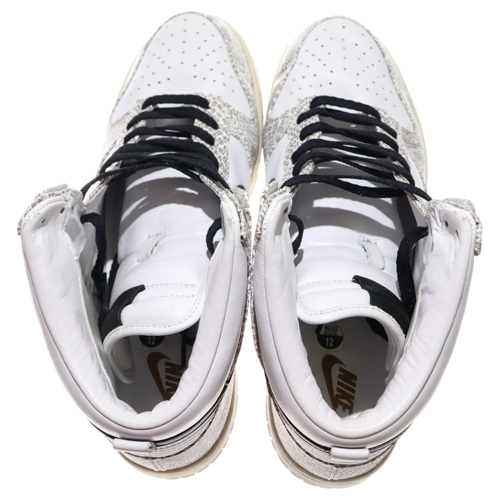 NIKE(ナイキ) 【観賞用 2013年製】DUNK PREMIUM HIGH SP Cocoa Snake ダンク プレミアム ココアスネーク ハイカットスニーカー ホワイト/グレー US12/30cm 624512-010