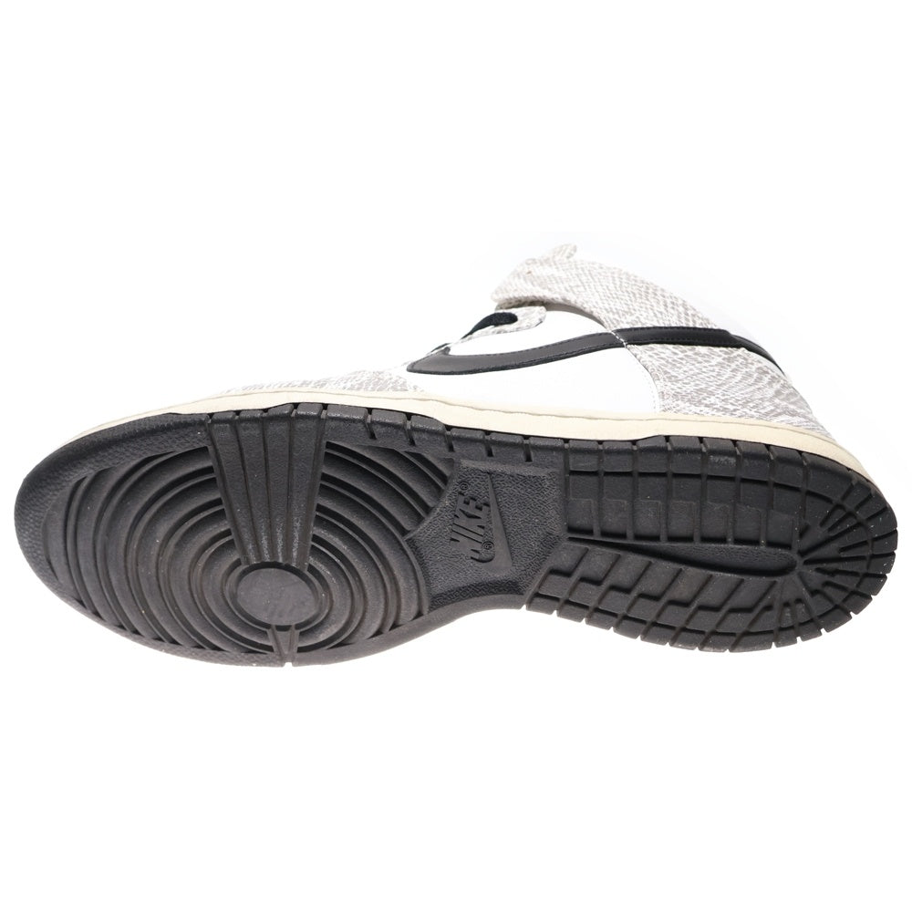 NIKE(ナイキ) 【観賞用 2013年製】DUNK PREMIUM HIGH SP Cocoa Snake ダンク プレミアム ココアスネーク ハイカットスニーカー ホワイト/グレー US12/30cm 624512-010