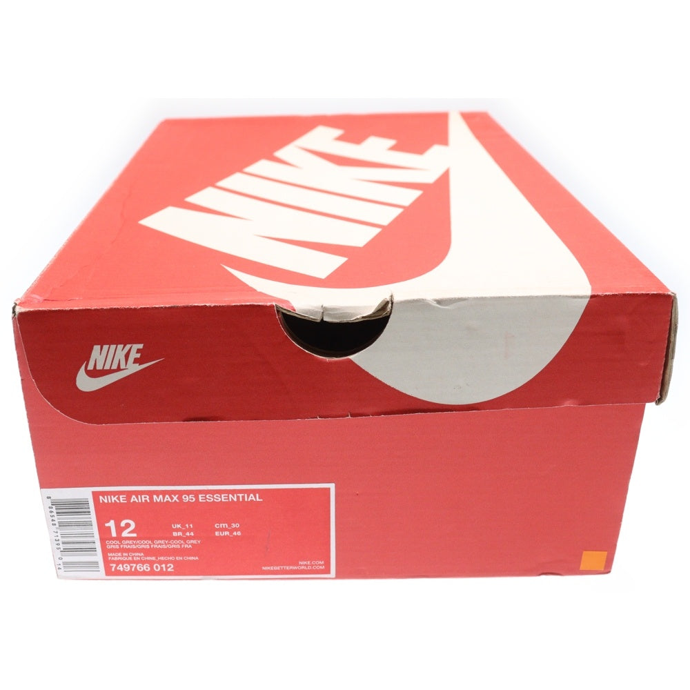 NIKE(ナイキ) 【観賞用 2015年製】AIR MAX 95 ESSENTIAL COOL GREY エアマックス95 エッセンシャル ローカットスニーカー グレー US12/30cm 749766-012