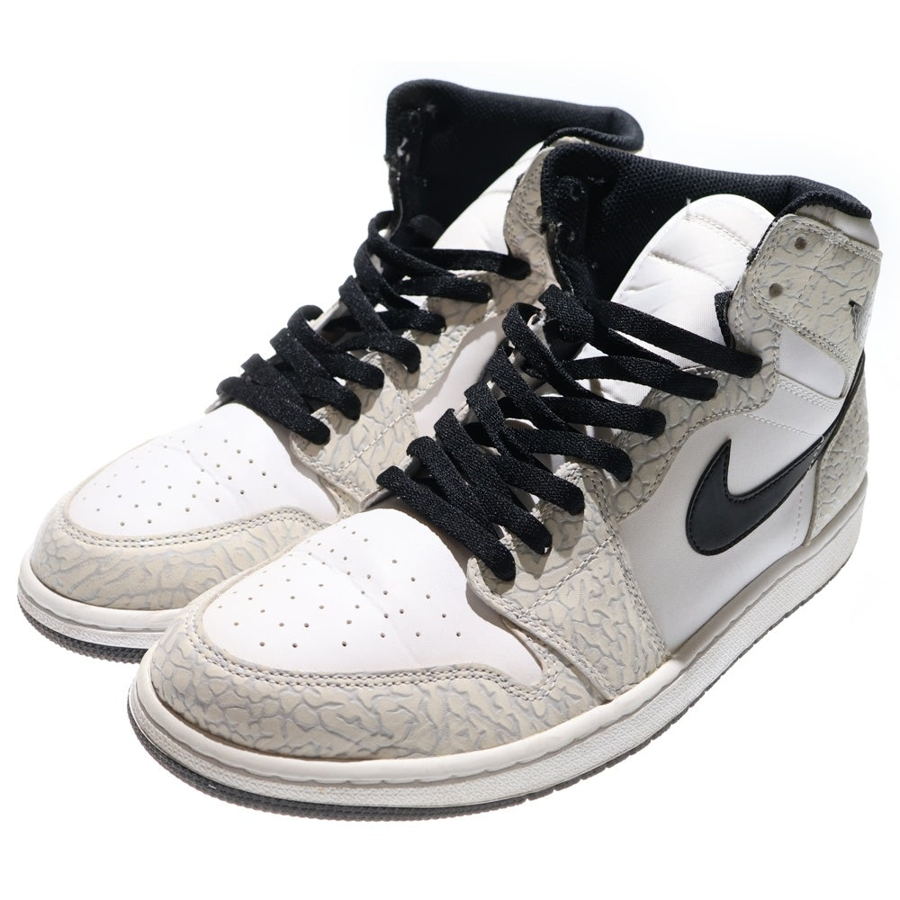 NIKE(ナイキ) 【観賞用 2016年製】AIR JORDAN 1 RETRO HIGH WHITE ELEPHANT エアジョーダン1 レトロ ホワイト ハイカットスニーカー ホワイト US12/30cm 839115-106