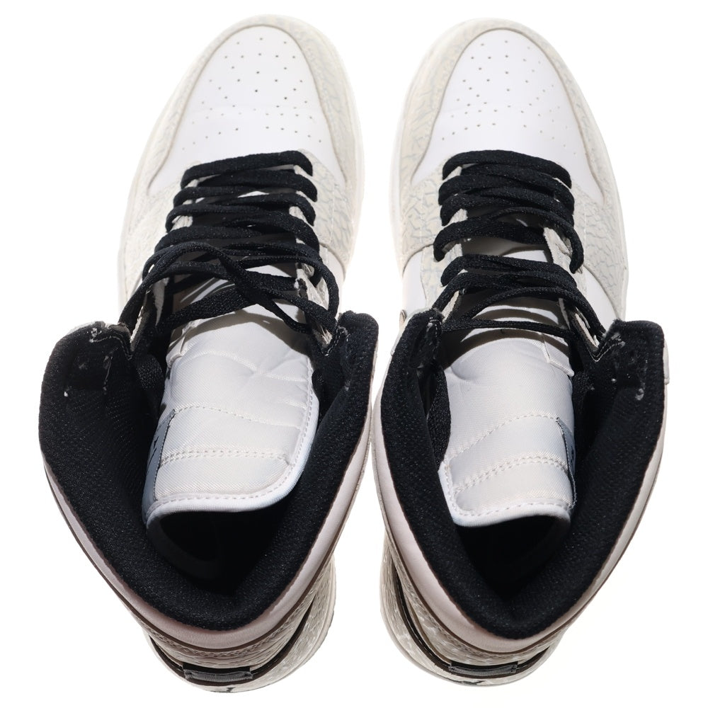 NIKE(ナイキ) 【観賞用 2016年製】AIR JORDAN 1 RETRO HIGH WHITE ELEPHANT エアジョーダン1 レトロ ホワイト ハイカットスニーカー ホワイト US12/30cm 839115-106