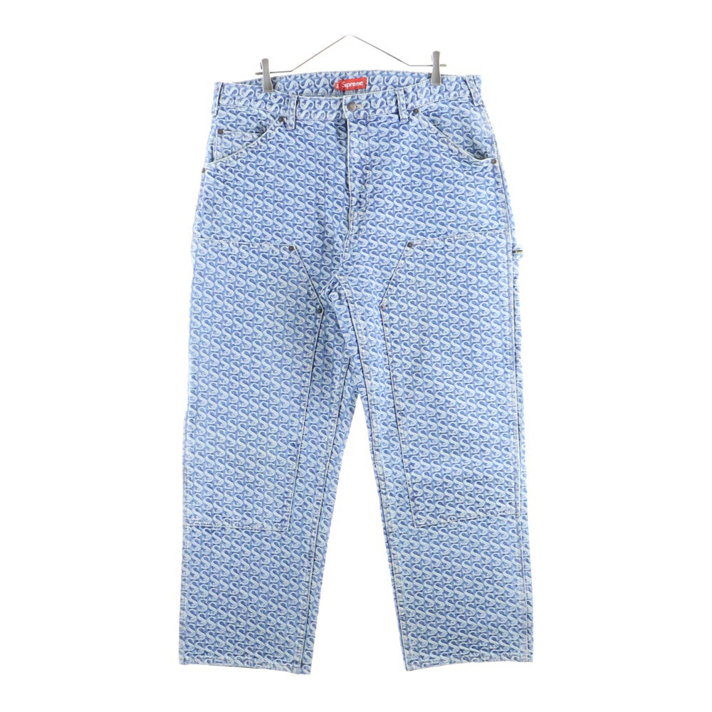 SUPREME(シュプリーム) 21AW Monogram Double Knee Painter Pant モノグラム ダブルニー デニム ペインター パンツ