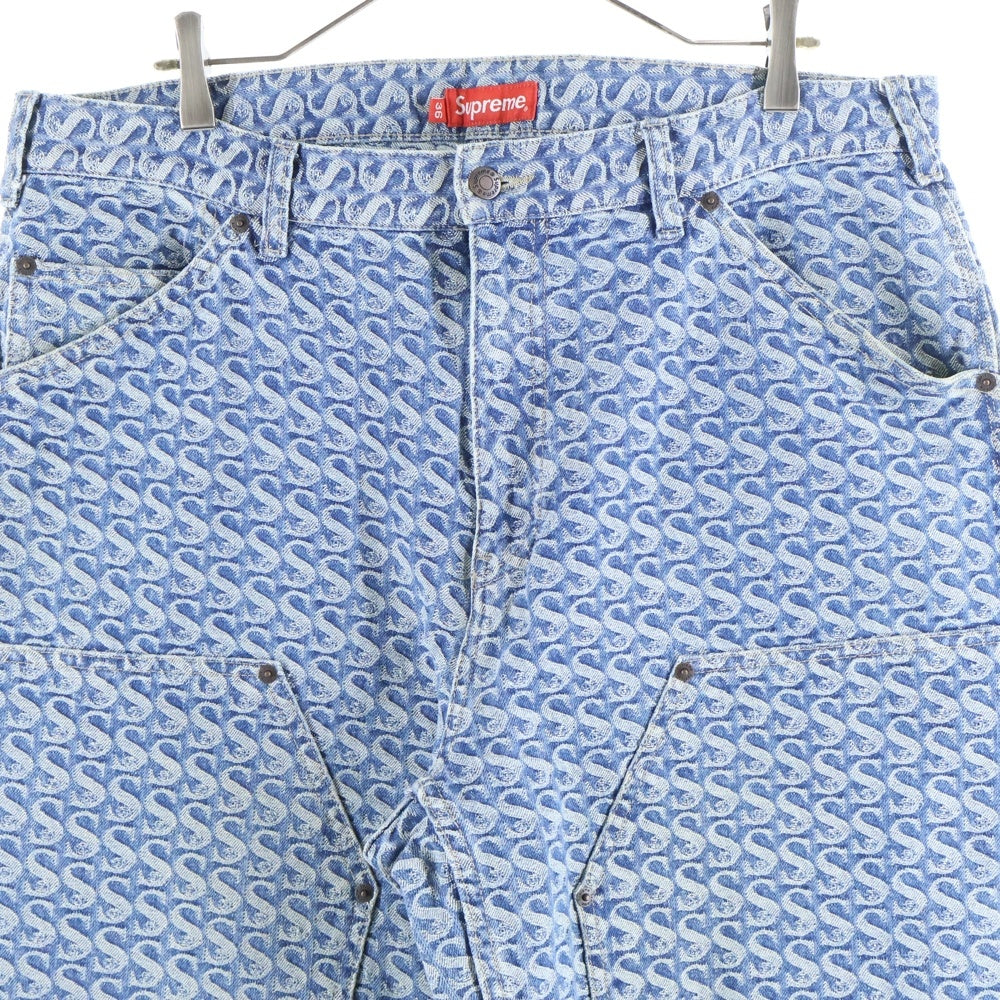 SUPREME(シュプリーム) 21AW Monogram Double Knee Painter Pant モノグラム ダブルニー デニム ペインター パンツ