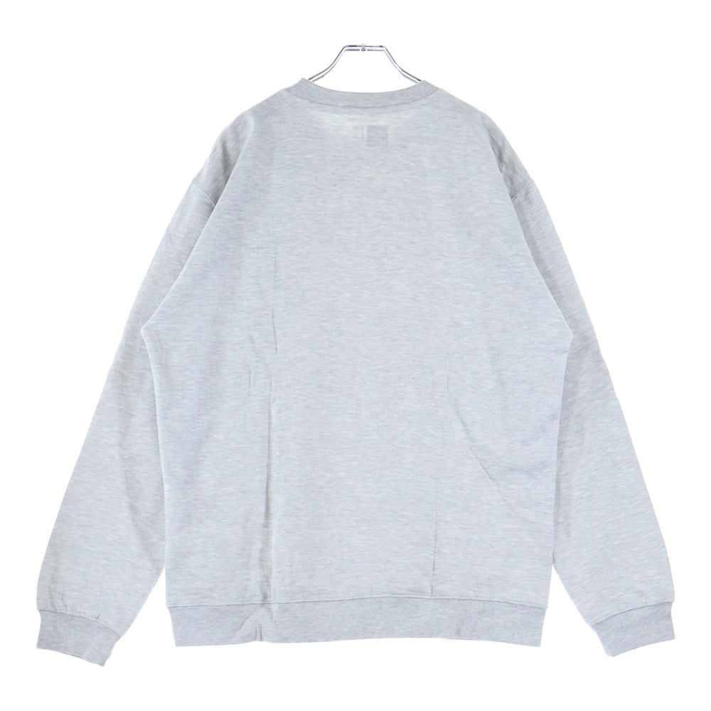 NO BRAND(ノーブランド) chocolate お散歩 ロゴ プリント クルーネックスウェットシャツ アッシュ