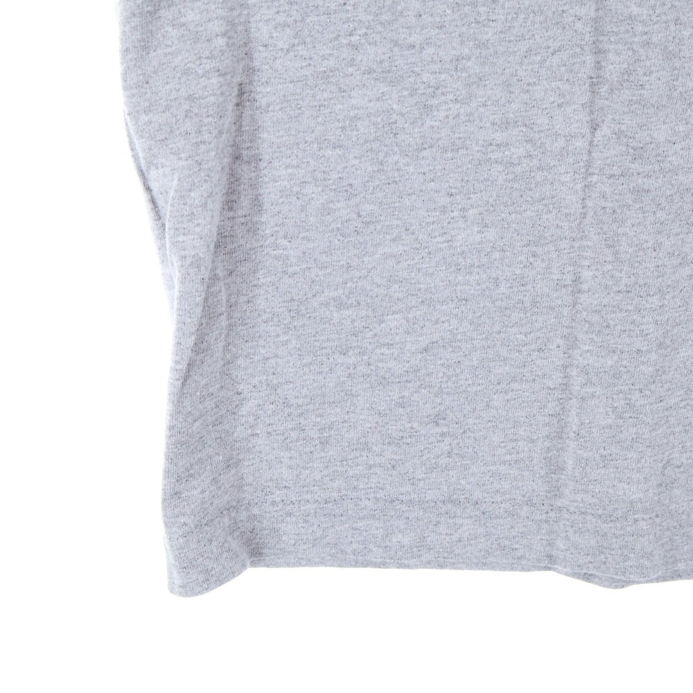 NO BRAND(ノーブランド) GIRL 両面 ロゴプリント クルーネック 半袖 Tシャツ カットソー グレー