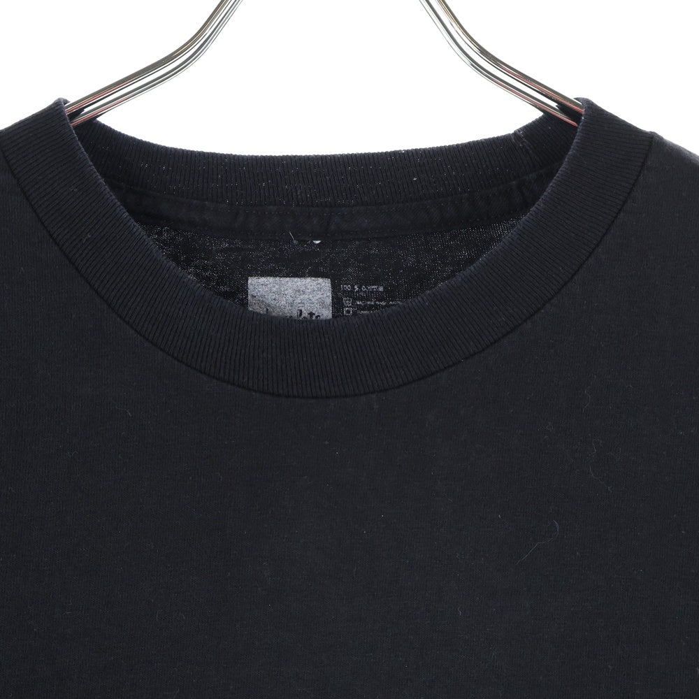 NO BRAND(ノーブランド) chocolate 両面ロゴ プリント クルーネック 半袖 Tシャツ カットソー ブラック