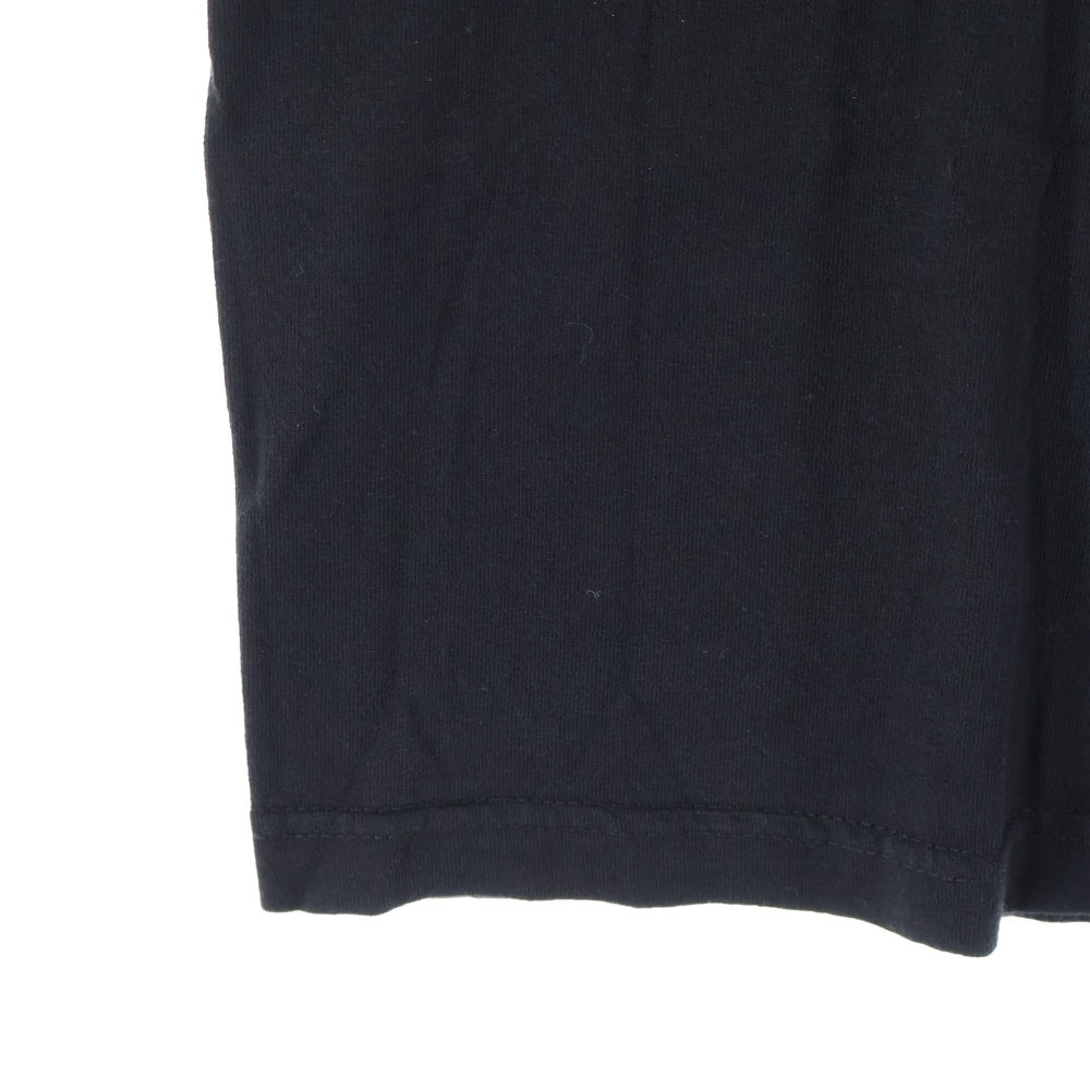 NO BRAND(ノーブランド) chocolate 両面ロゴ プリント クルーネック 半袖 Tシャツ カットソー ブラック