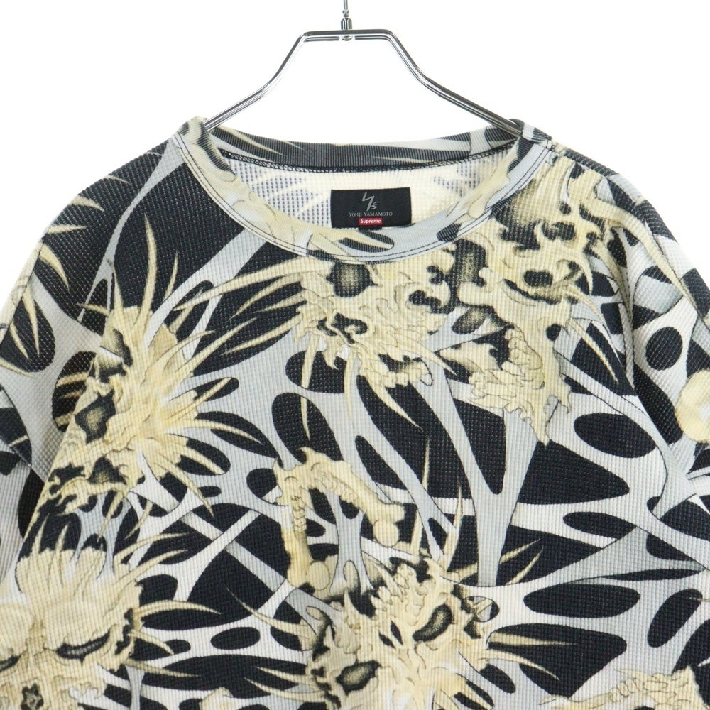 SUPREME(シュプリーム) 25AW ×Y's by Yohji Yamamoto Thermal スカル総柄 サーマル 長袖T マルチ