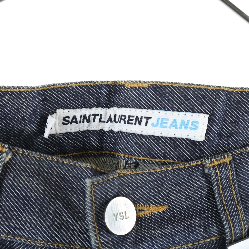 SAINT LAURENT PARIS(サンローランパリ) SAINT LAURANT JEANS ボタンフライ スリム デニムパンツ インディゴ